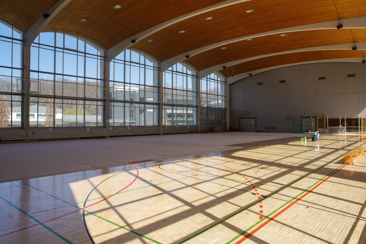 Gebäude an der Saarbrücker Sportschule am {date} .Copyright: Andreas Schlichter