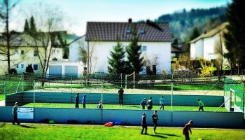 Soccercourt beim Fussball Trainingslager Allgaeu