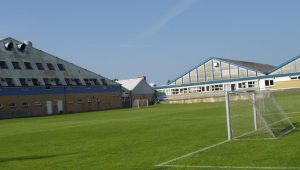 Weitläufige Anlage des Fussball Trainingslager Flensburger Foerde