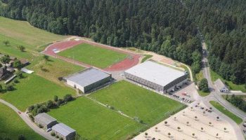 Luftbild des Fussball Trainingslager Sportcampus Emmental